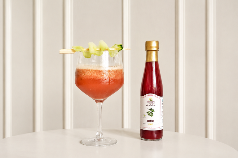 Fresh Verjuice & Cucumber Mocktail