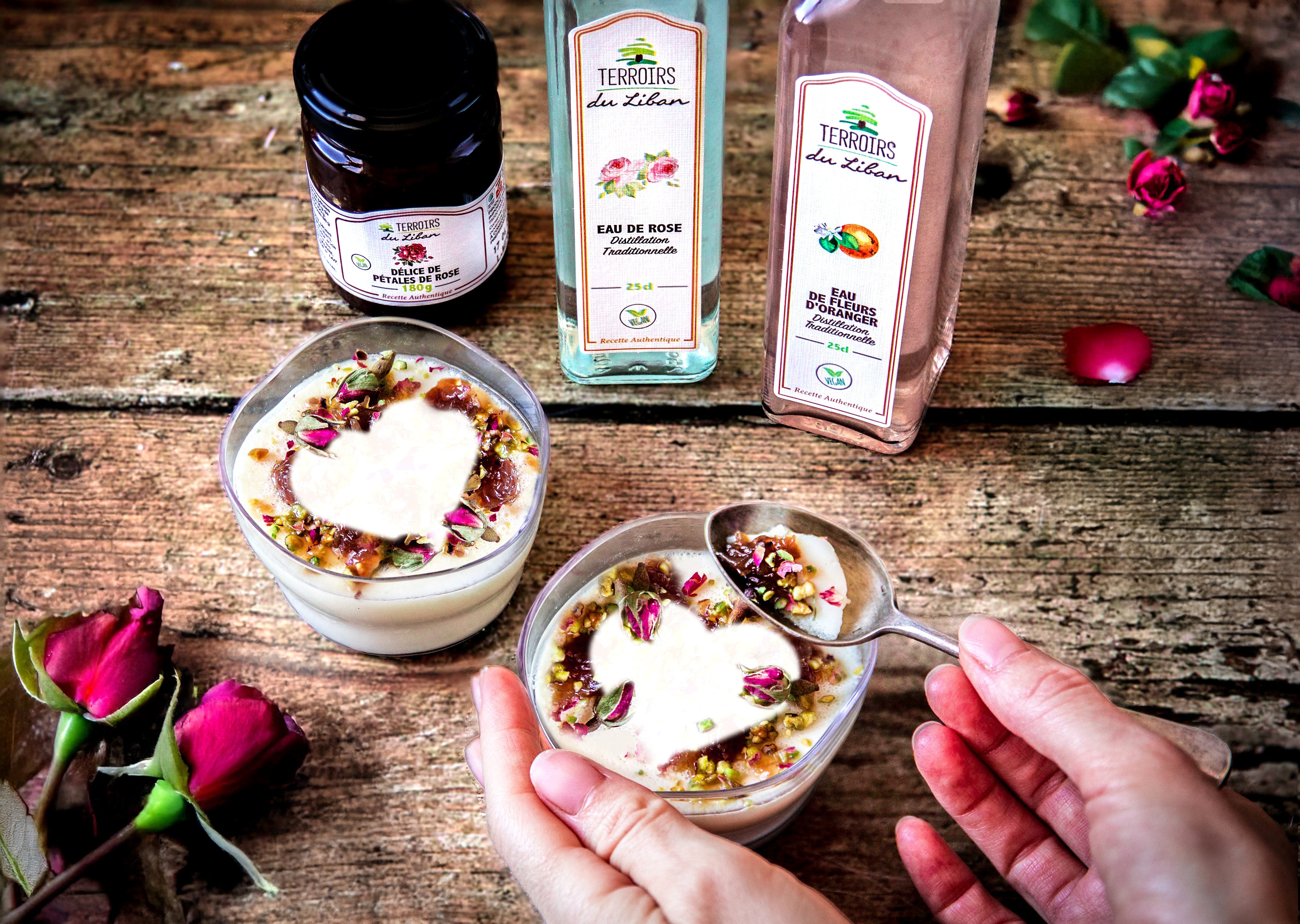 Mouhalabieh with Rose and Orange Blossom Water