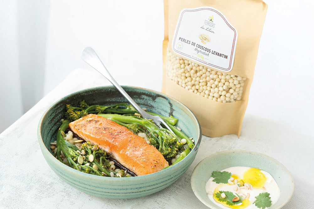 One Sided Cooked Salmon with Zaatar