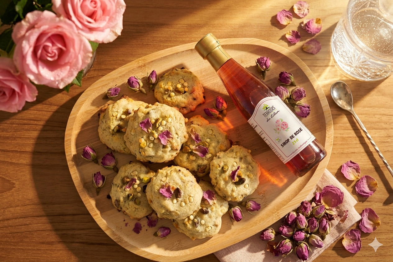 Pistachio & Rose Syrup Cookies