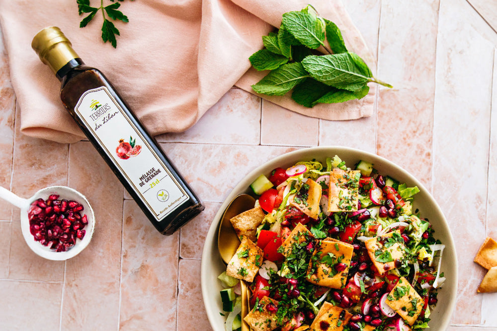 Fattoush Salad with Pomegranate Molasses and Sumac