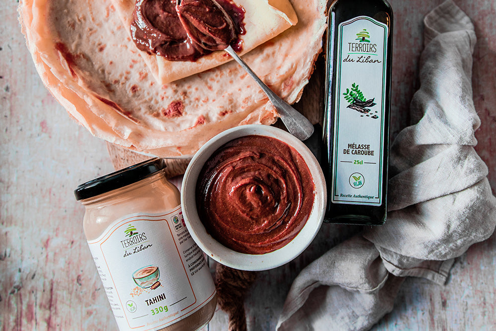 Tahini and Carob Pancakes